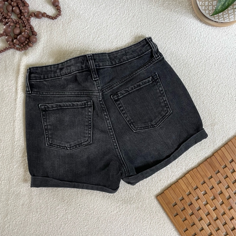 Black High Rise Shorts - Picture 2 of 5